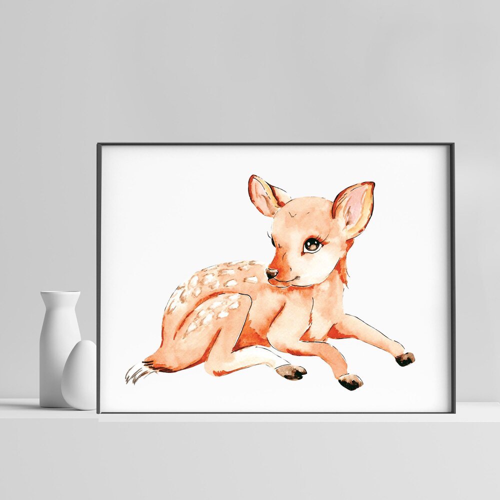 Wall Art Print Baby Fawn — Pop Pigments