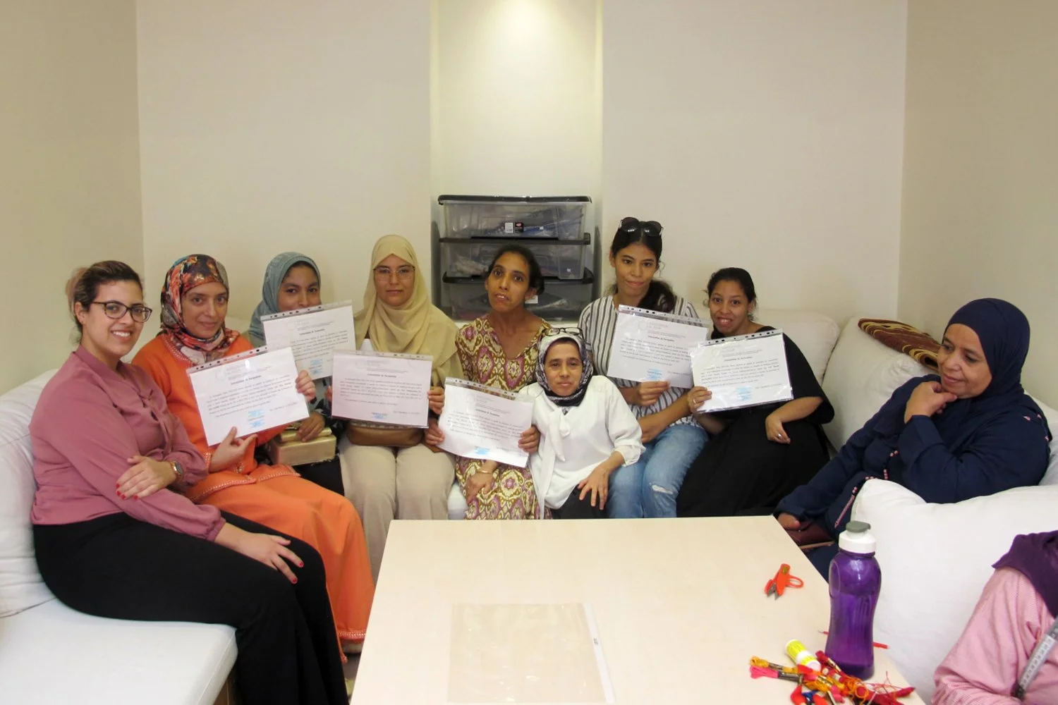 6 young women succeeded in attending our embroidery training course