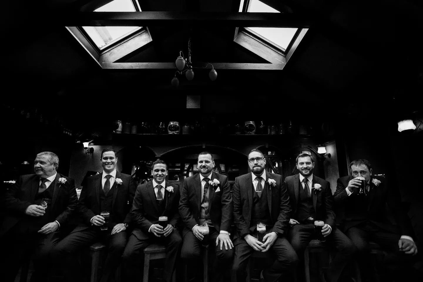 An oldie but a goodie. @cnrmc and his men just enjoying a casual pint of plain in @frankquinnhorseandhound. 

#irishweddings #irishweddingphotographer #groom #groomsmen #weddingphotography #weddinginspiration