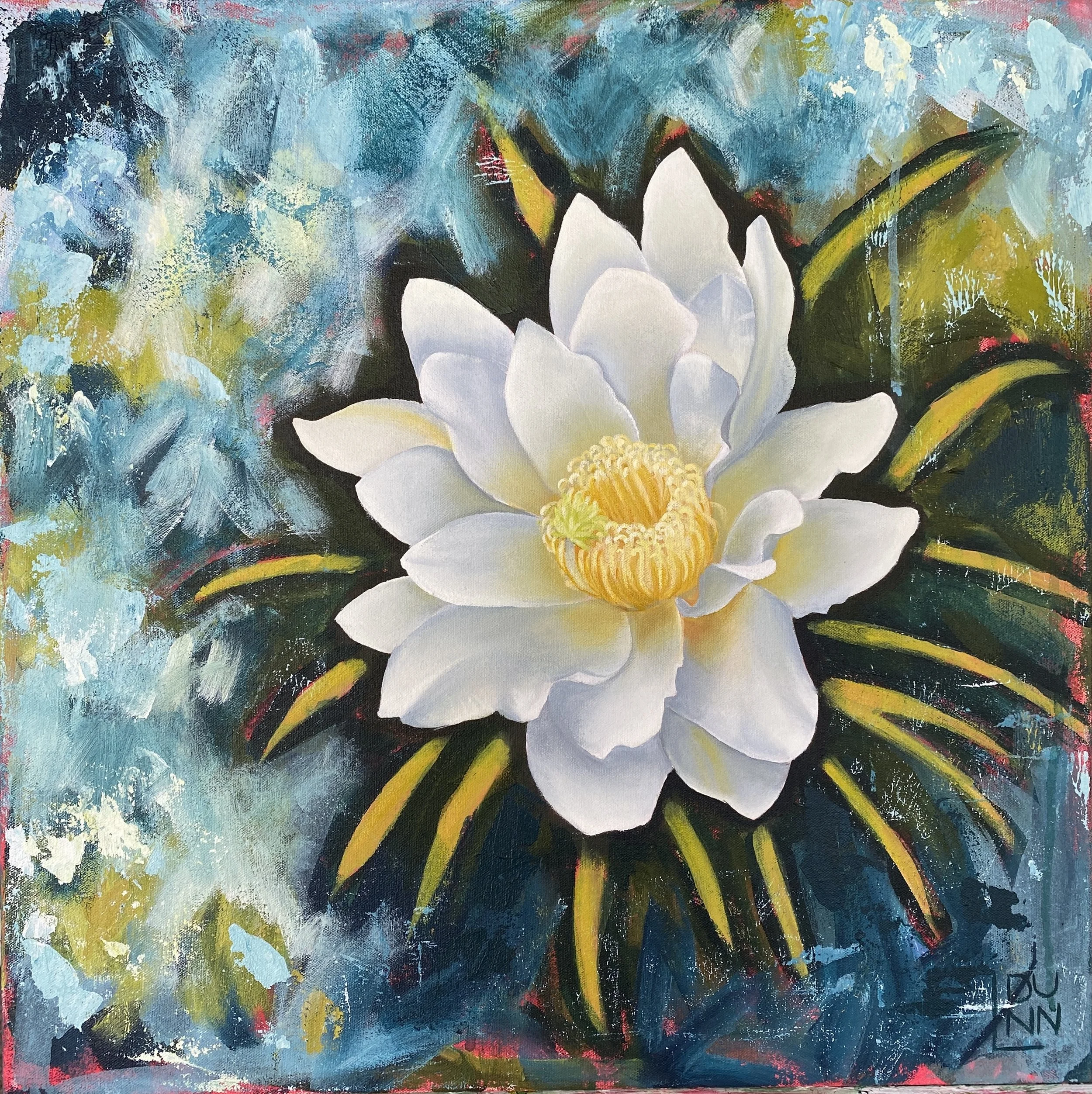 dragon fruit flower painting 