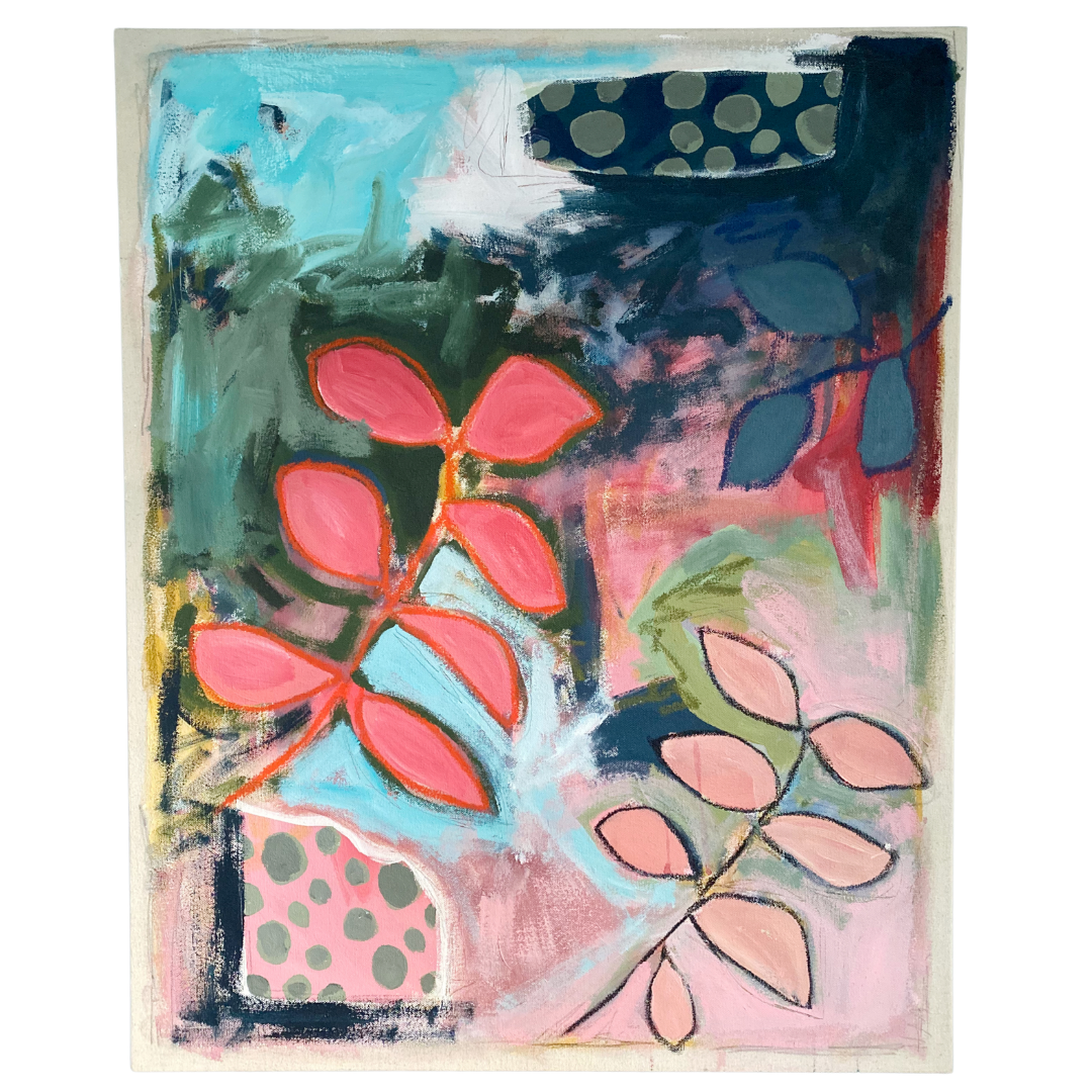 Abstract Foliage painting "Quite Contrary" 24x30