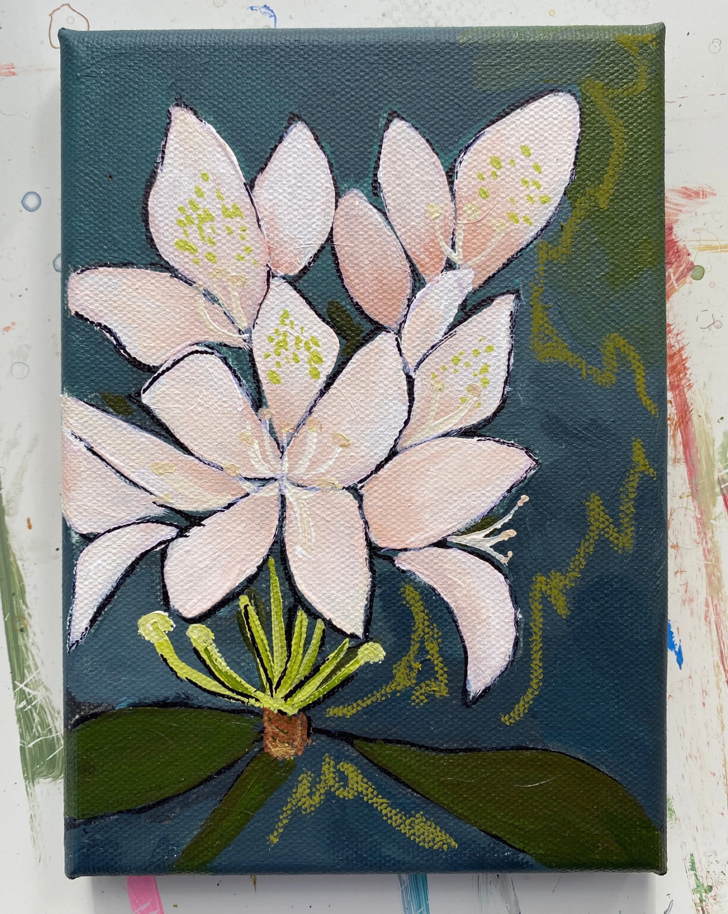 Rhododendron painting  II 5x7