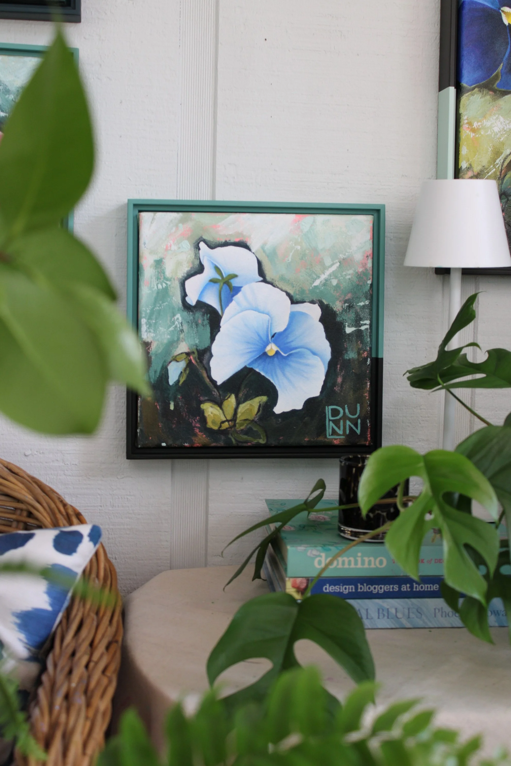 Pansy X | Original Pale Blue Pansy Painting