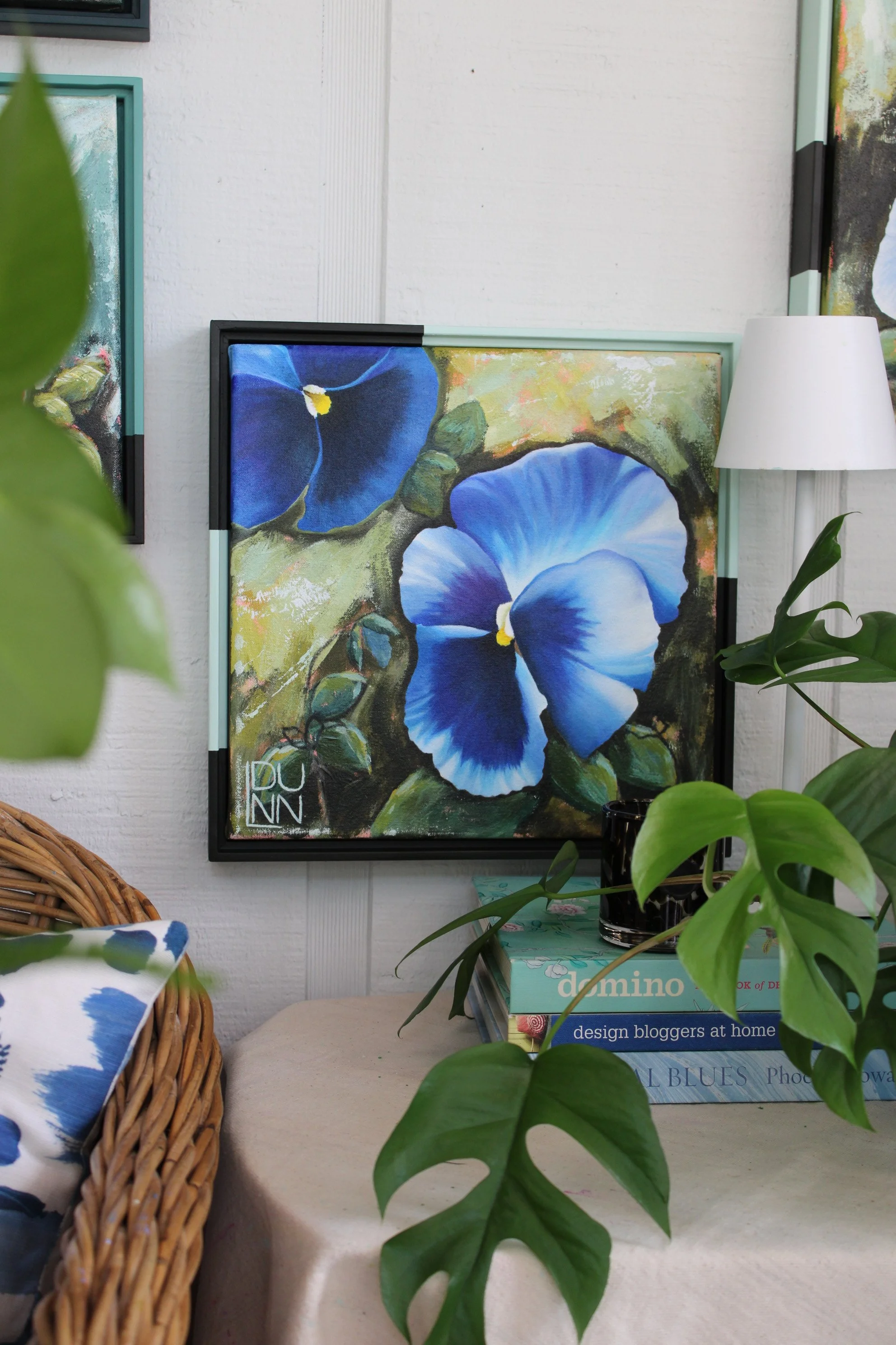Pansy iV | Original Blue Pansy Painting