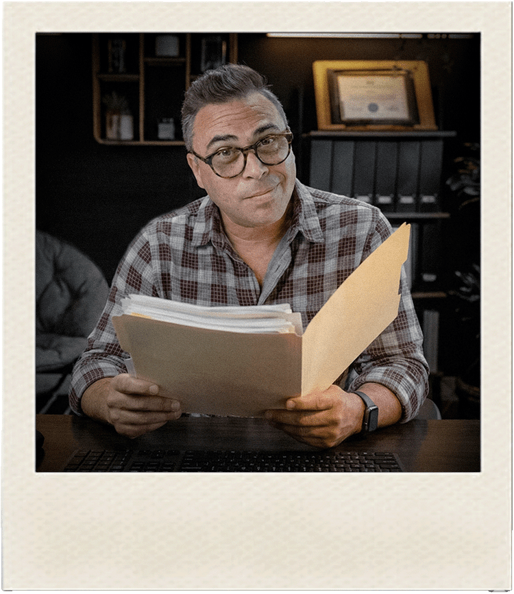 Polaroid photo of Eric S. Moore