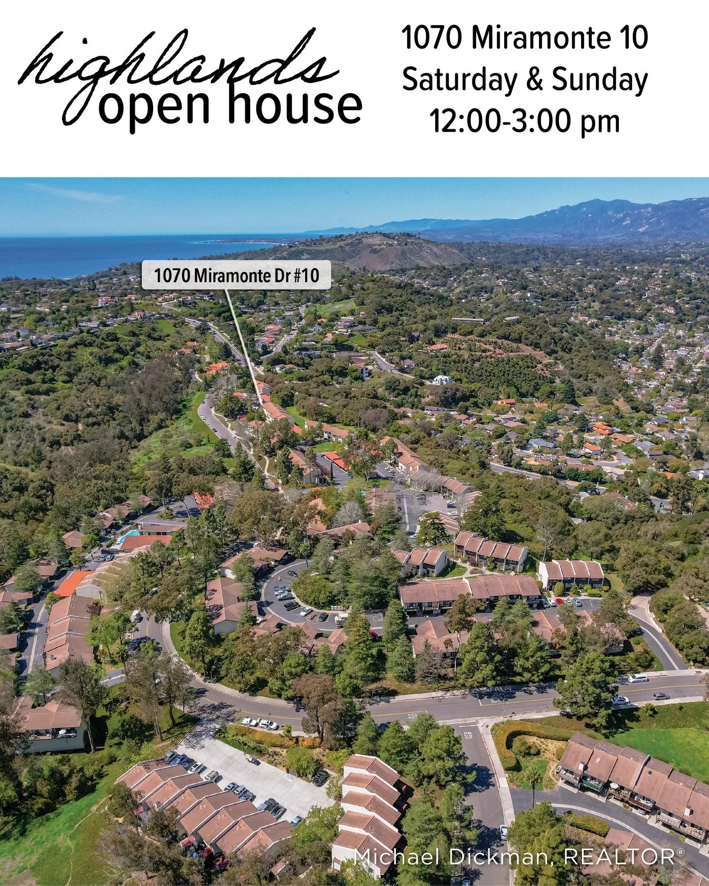 🏠 Open House Alert! 🏠

Come tour this beautiful home at 1070 Miramonte Drive #10 this weekend!

✨ When: Saturday &amp; Sunday ✨ Time: 12:00 PM &ndash; 3:00 PM

Stop by, say hello, and see if this is the one you&rsquo;ve been waiting for. See you th