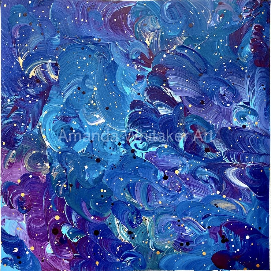 Celestial
12"x12" Acrylic on Paper
Small white boarder around painting.