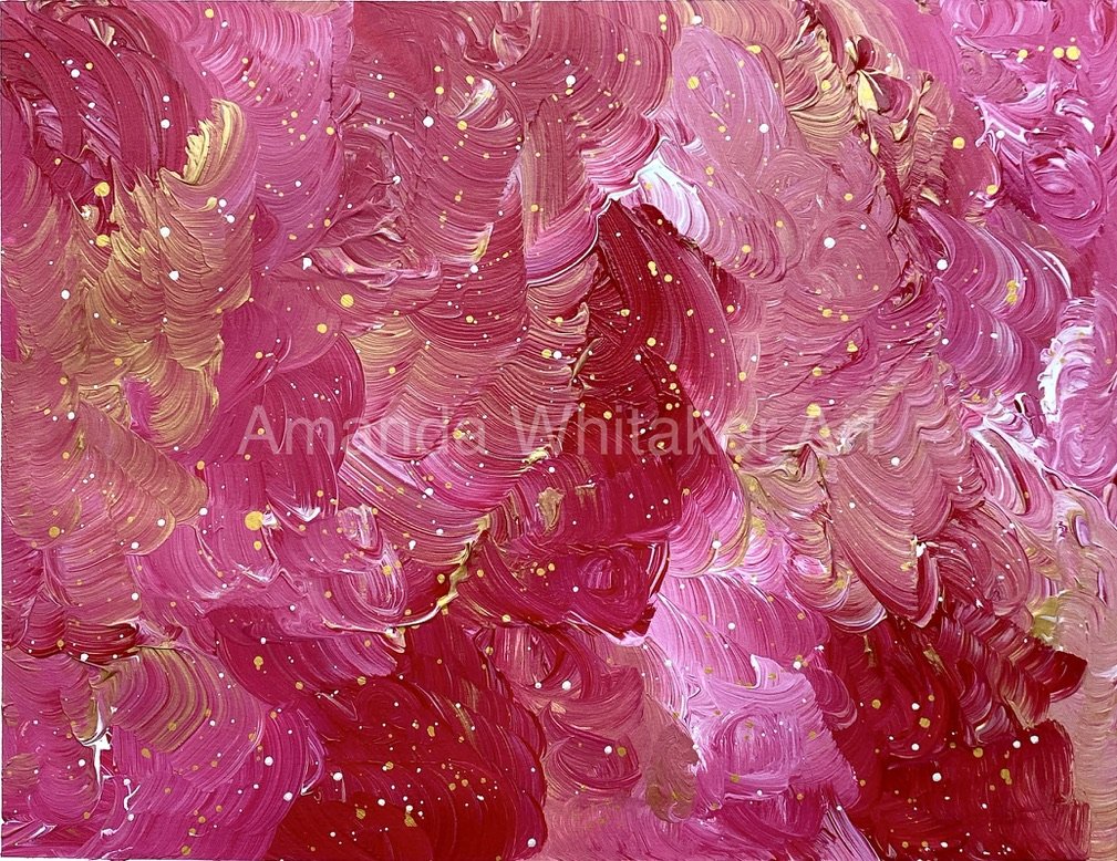Pink Heaven
11"x14" Acrylic on Paper
Small white boarder around painting.