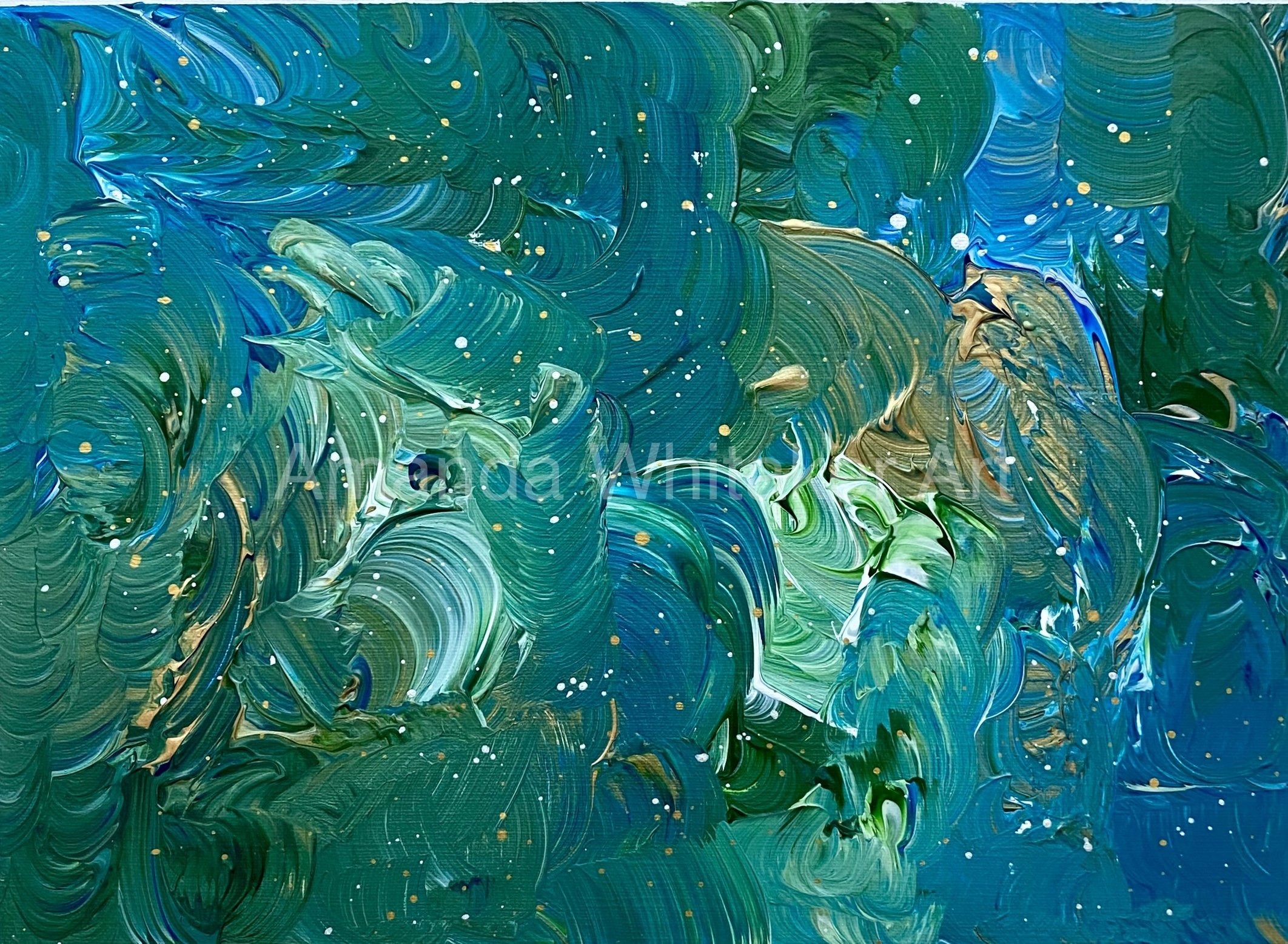 Gold Dust
9"x12" Acrylic on Paper
Small white boarder around painting.
