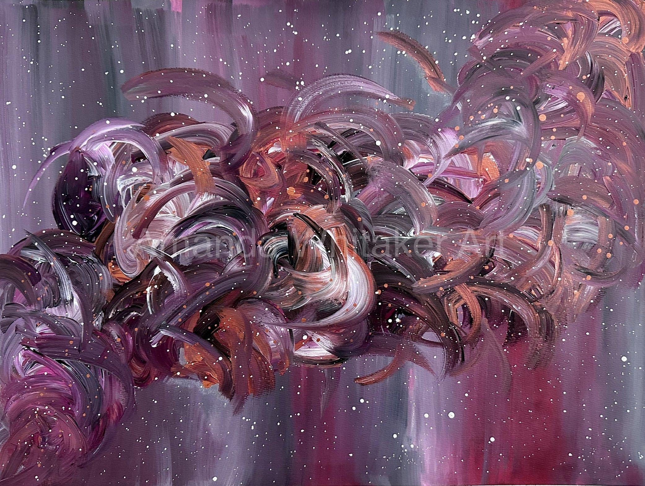 The Milky Way
24"x18" Acrylic on Paper
Small white boarder around painting.