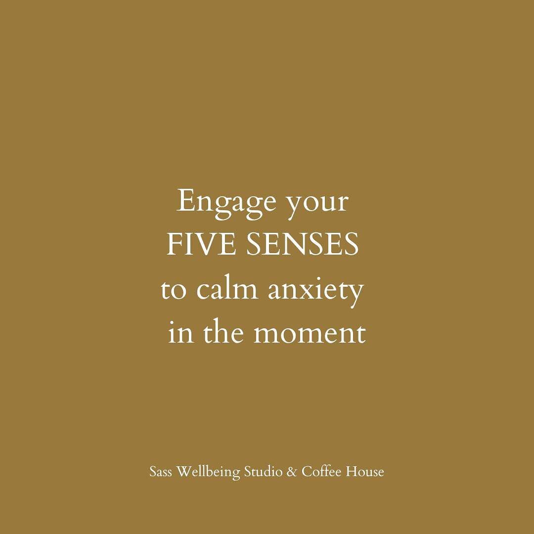 Grounding techniques for anxiety.

Anxiety arises when our minds wander into the future and our thoughts become a vicious cycle of &lsquo;what ifs.&rsquo;

Ground yourself in the present moment by engaging all five senses. 

This can help you focus l