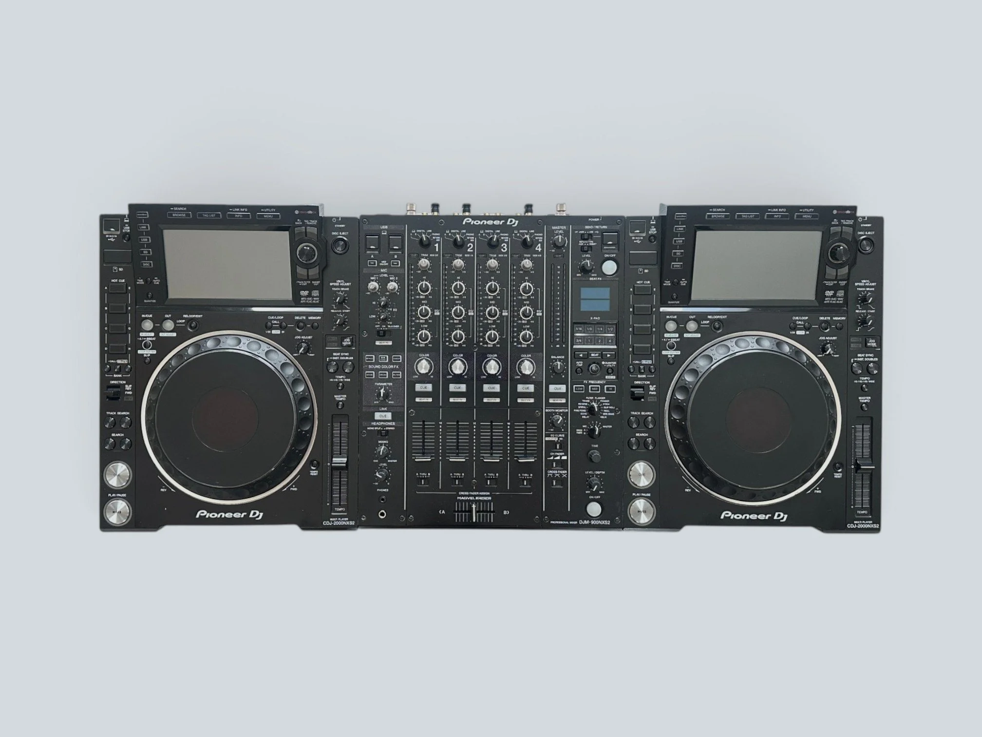 CDJ 2000NXS2’s & DJM 900NXS2 (most popular DJ package)