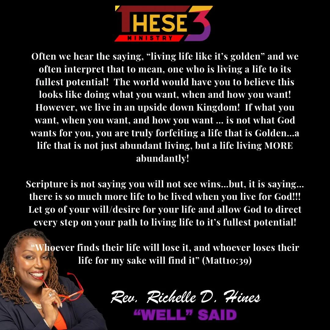 #dyingtolive #lifeworthliving #livinglifelikeitsgolden #kingdomcitizenship #upsidedownkingdom #kingdomcharacterbuilding #these3ministryinc #wellsaid #untilthewellrunsdry #outpouringfromthewell #wellingupaswerevup #wholisticwellness #mindbodyspirit #t