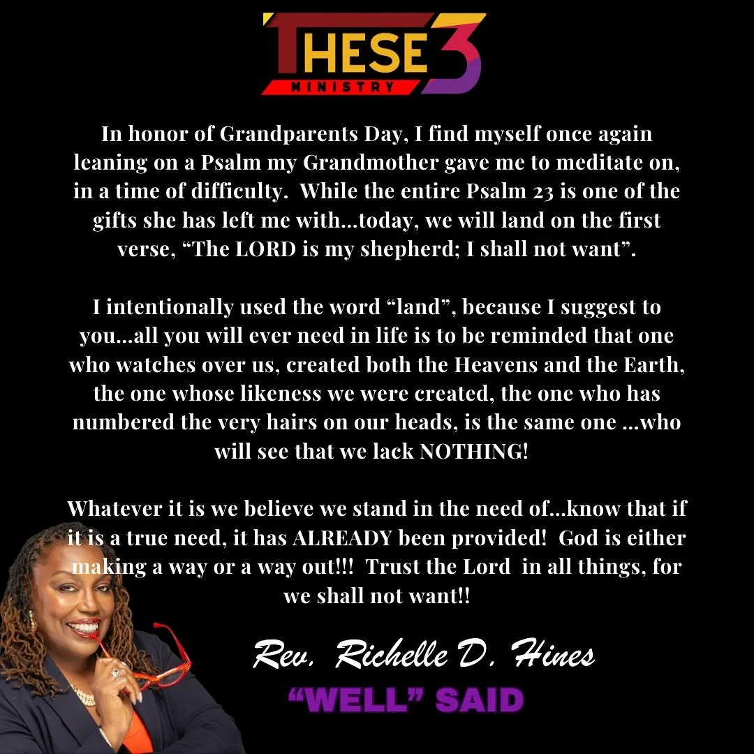 #itisalreadyalright #godismakingawayorawayout #theshepherdwillnotseeyouharmedorwithout #shallnotwant #lacknogoodthing #these3ministryinc #wellsaid #untilthewellrunsdry #outpouringfromthewell #wellingupaswerevup #conversationsfromthewell #speakingwell