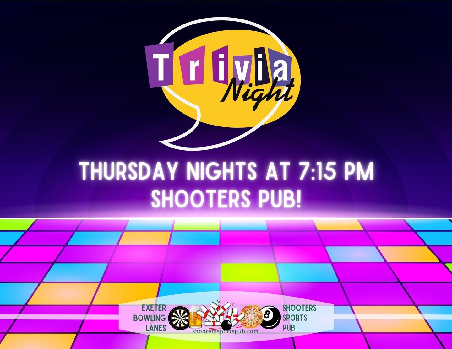 Think you've got all the answers? Prove it at our Trivia Night every Thursday at 7:15 PM. 🤓✨⁠
⁠
🤔 Gather your team and take home the glory.⁠