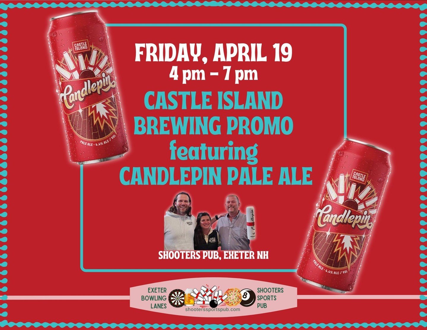 🍺 Join us this Friday, the 19th, from 4 to 7 p.m. for the ultimate Castle Island Brewing promo, with Todd Hearon performing from 6 to 9 p.m. ⁠
⁠
Castle Island says, &quot;Candlepin is an anytime...scratch that, everytime beer.&quot; Come for the bre