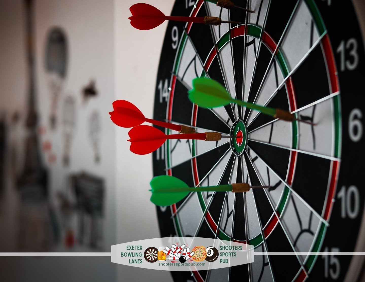 Feeling a bit stabby this Sunday? 🎯 ⁠
⁠
Come throw some darts at Shooters (at the board, of course). Let's keep it friendly, and you know. legal.⁠
⁠
Open for Lunch &amp; Dinner (11 am - close, kitchen closes at 10 pm) ⁠
⁠
#DartNight #SundayFunday⁠