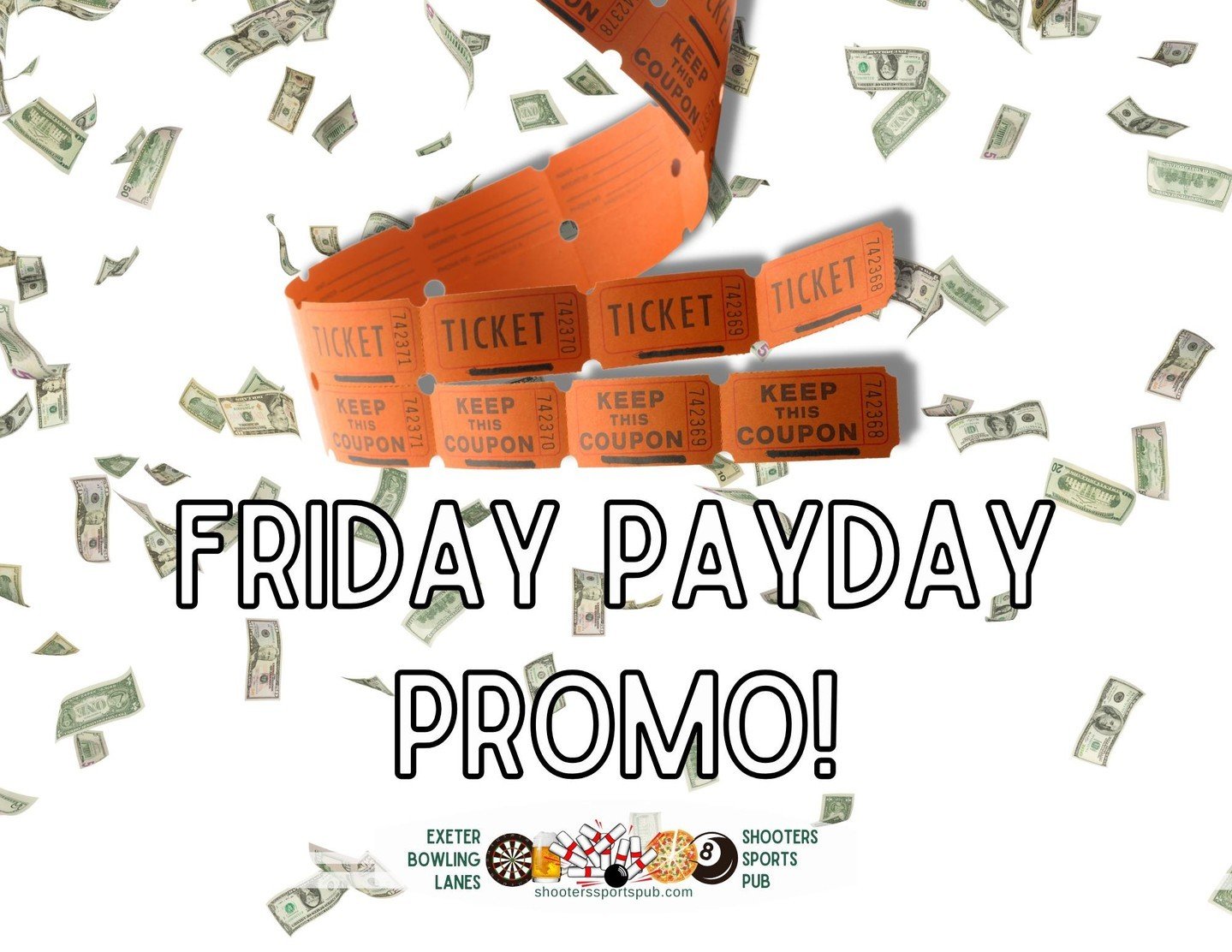 🚨 Friday Alert: Don&rsquo;t miss Pay Day 50/50 Raffle time! ⁠
⁠
Get your ticket with your first drink (2:30 - 5:30 PM) and be there for the 6 PM drawing. ⁠
⁠
Call your ticket and you&rsquo;re not there? The pot grows for next week! ⁠
⁠
#PayDayFunday