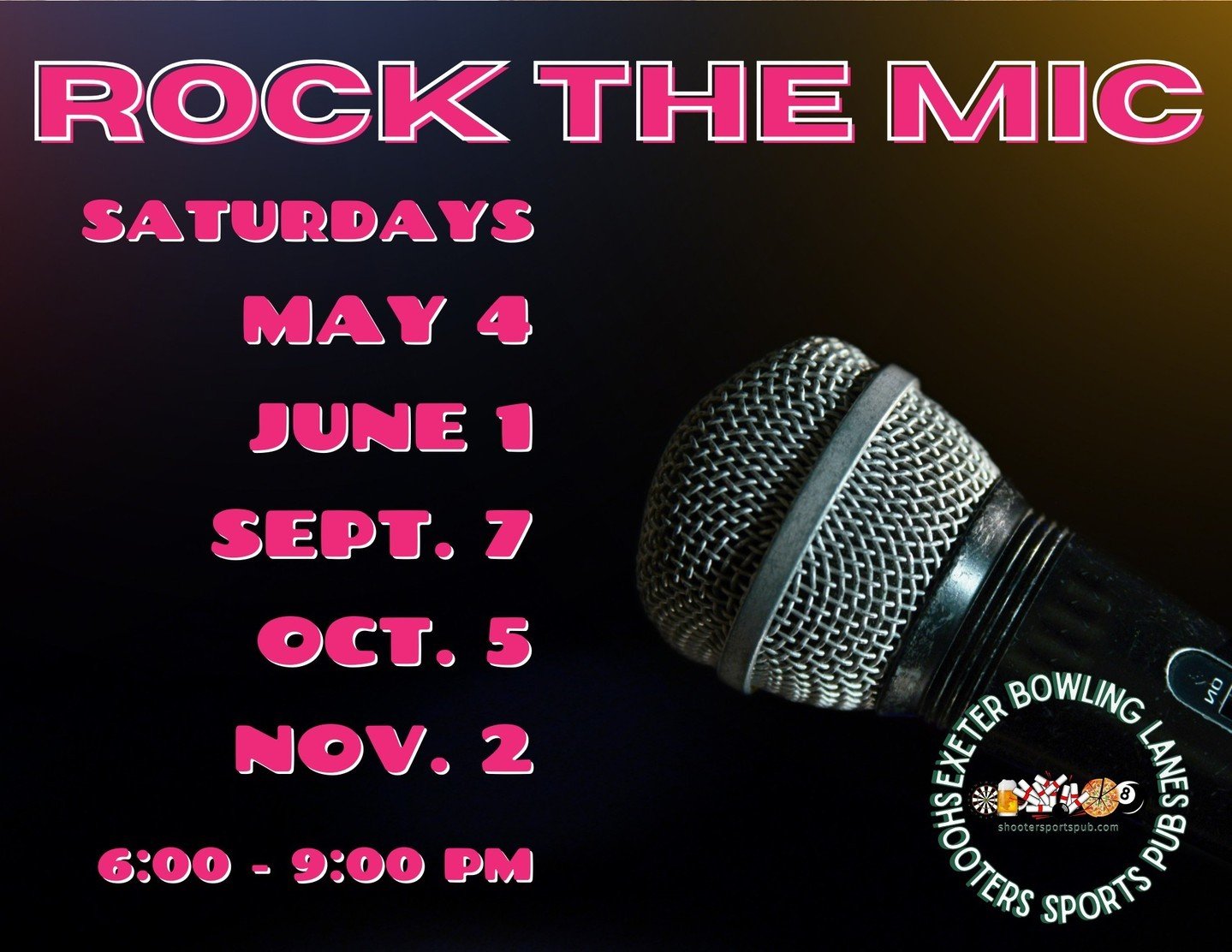 May 4th Rock the Mic *CANCELED DUE TO WEATHER* - See you June 1!