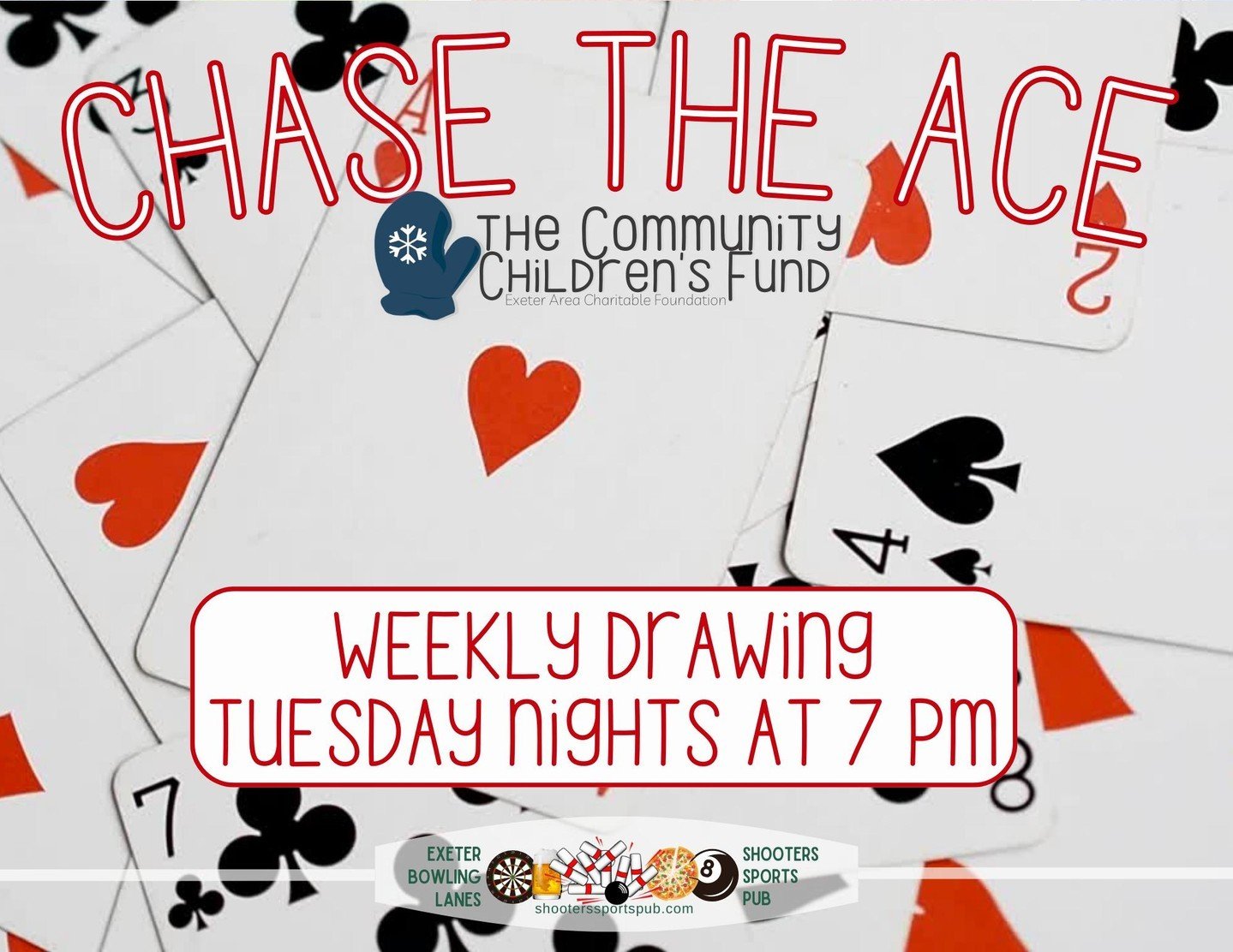 Ready for a card-clashing good time? &spades;️🍺 Join us for Chase the Ace every Tuesday at 7 pm, and who knows? Luck might just be on your side! #CardNight
