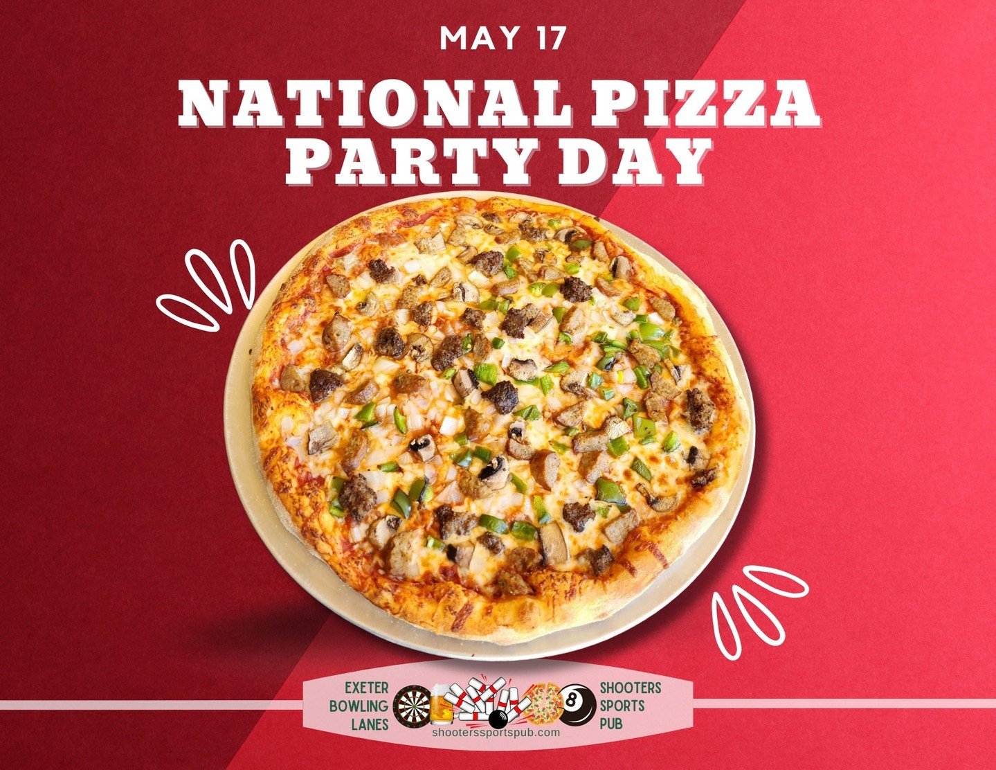🍕 Celebrate National Pizza Party Day with the cheesiest, most delicious slices in town. Let's pizza 'til we can't pizza no more! #BestPizzaParty