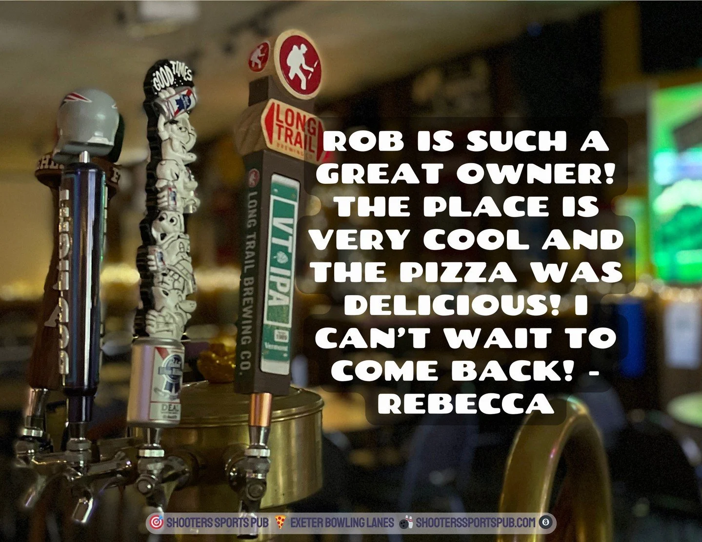 &ldquo;Rob is such a great owner! The place is very cool and the pizza was delicious! I can&rsquo;t wait to come back!&rdquo; &mdash; Rebecca⁠
⁠
We love hearing stories like this&mdash;thank you, Rebecca, for the kind words and the pizza love.⁠
⁠
Sho