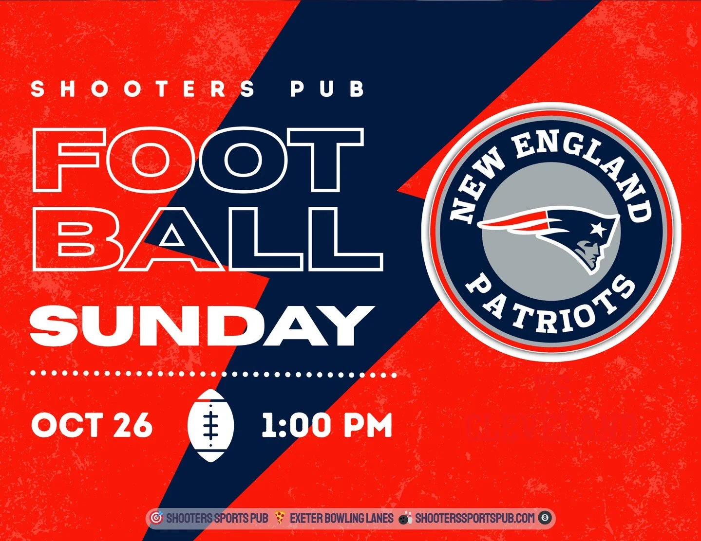 Some Sundays, the only play that matters is getting to Shooters before kickoff.⁠
⁠
Pizza, beer, and the kind of crowd that actually pays attention to the refs.⁠
⁠
Game&rsquo;s on. Sound&rsquo;s up. Let&rsquo;s go.⁠