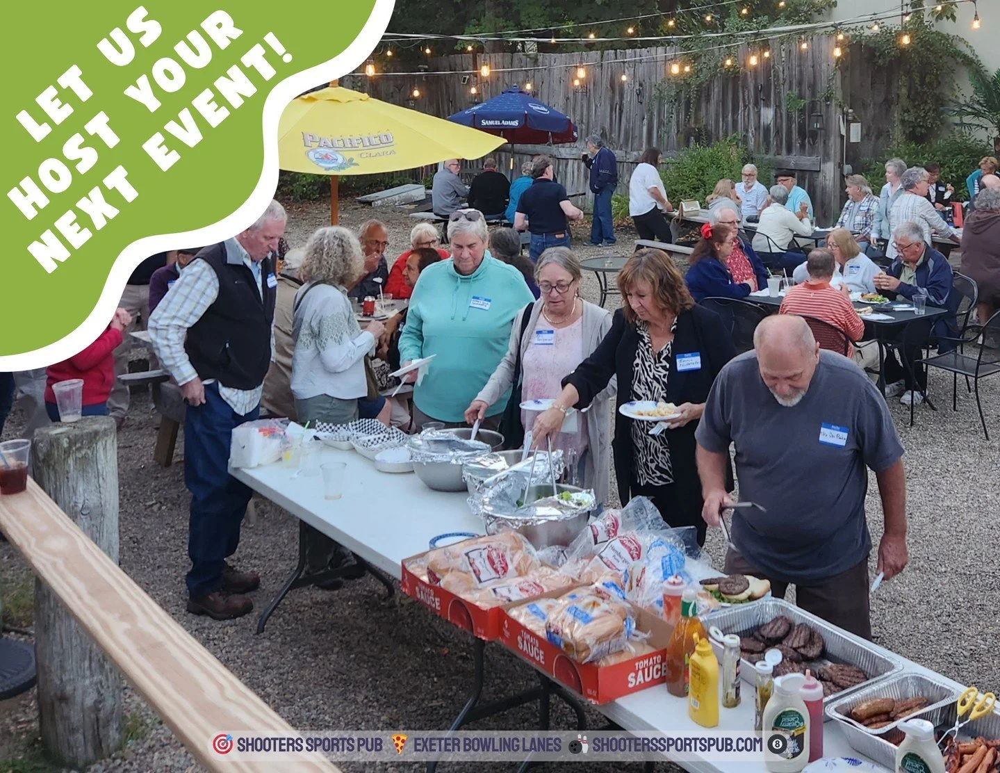 Inside or out. ⁠
⁠
Good food. Cold drinks. Zero cleanup.⁠
⁠
Whether it&rsquo;s your company crew, fantasy league, or just the whole neighborhood, our patio knows how to throw a party.⁠
⁠
Bring the people - we&rsquo;ll handle the rest.⁠