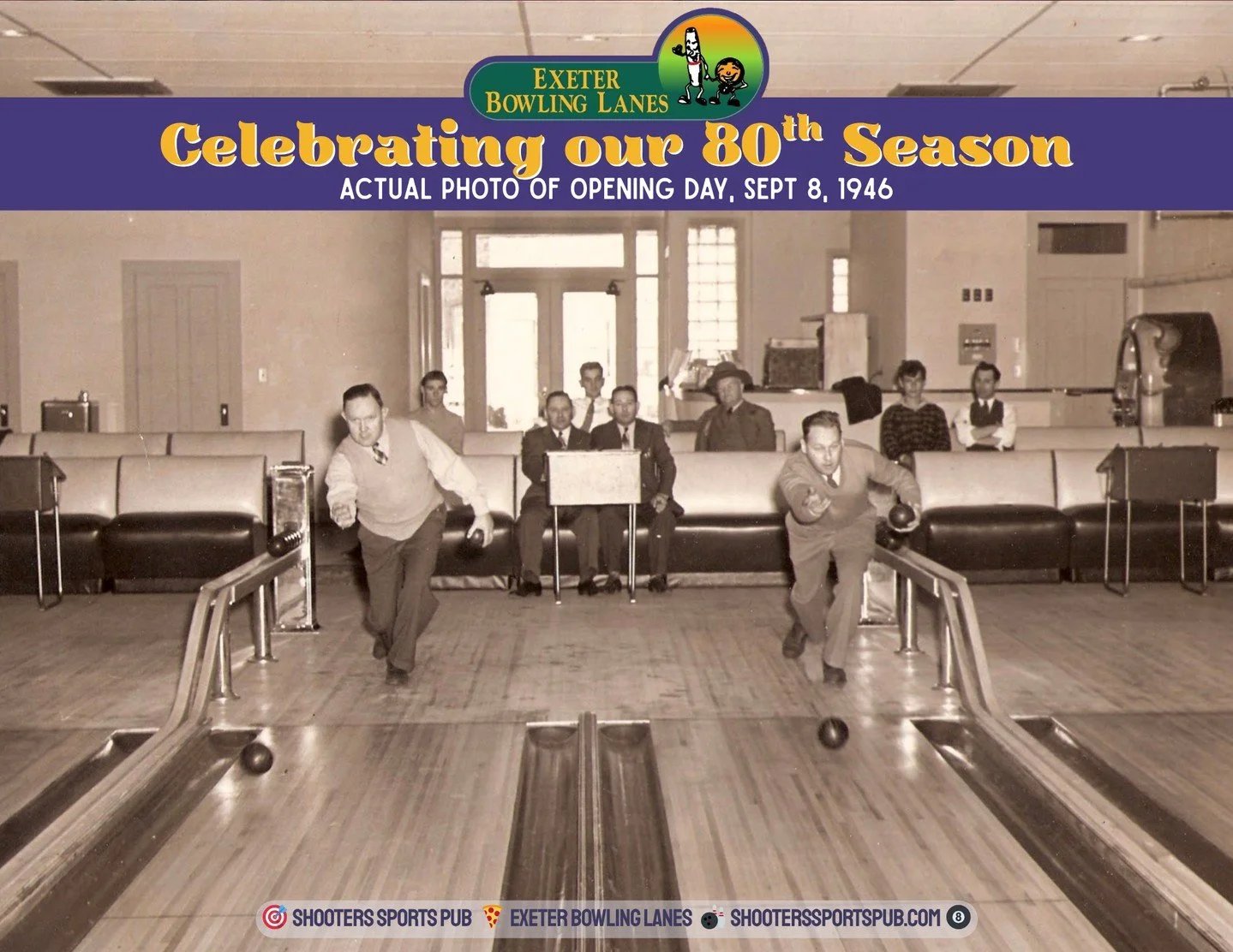 Come bowl with us this weekend - just like folks have been doing here for the last 80 seasons.⁠
⁠
Since 1946, Exeter Bowling Lanes has been the Seacoast spot for friendly rivalries, family outings, and those &ldquo;just one more game&rdquo; nights.⁠
