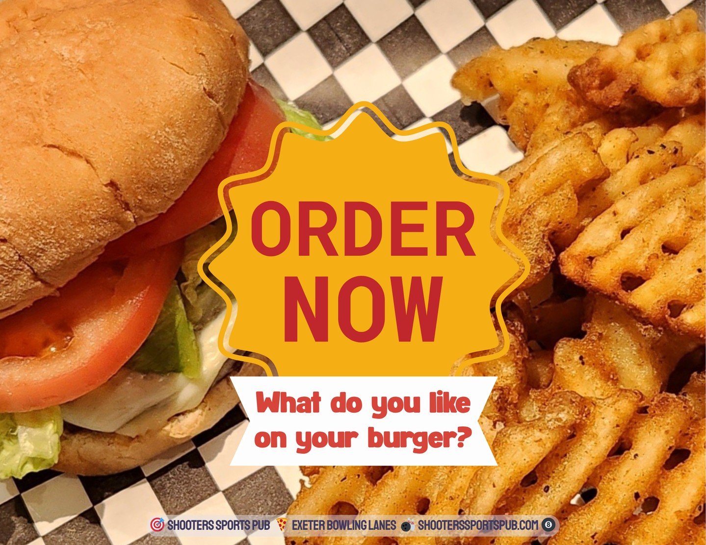 What do you like on your burger? ⁠
⁠
&rarr; Bacon and ranch⁠
&rarr; Jalape&ntilde;os, extra cheese, BBQ sauce⁠
&rarr; &ldquo;I don&rsquo;t care, just feed me&rdquo;⁠
⁠
Whatever your style, it starts at the counter and ends with waffle fries.⁠