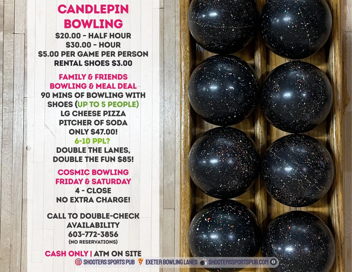 Weekend bowling is calling. We&rsquo;re open Friday and Saturday from 9:30 AM to 10 PM, with plenty of time to settle in and chase a few strikes.⁠
⁠
This Sunday is a little different. The Pro Bowlers Finals run during the day, so open bowling begins 