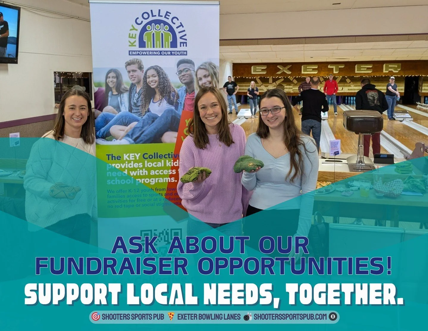 Looking to bring people together for a good cause? ⁠
⁠
We host all kinds of indoor fundraisers, from bowling to cornhole to creative events your group dreams up. ⁠
⁠
If your organization wants a fun, easy way to rally support for local needs, we&rsqu