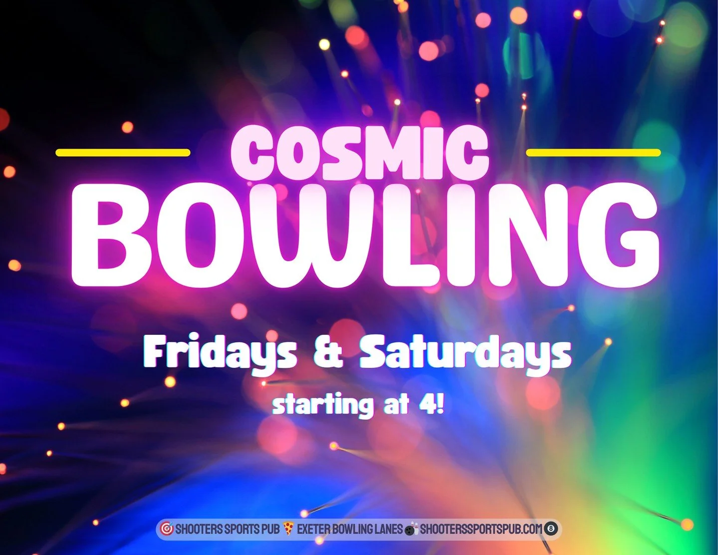 Once the lights go down, the whole place shifts.⁠
Cosmic Bowling runs Fridays and Saturdays starting at 4 PM, and it&rsquo;s a favorite for teens, friend groups, and families with older kids who want something that feels different than a regular nigh