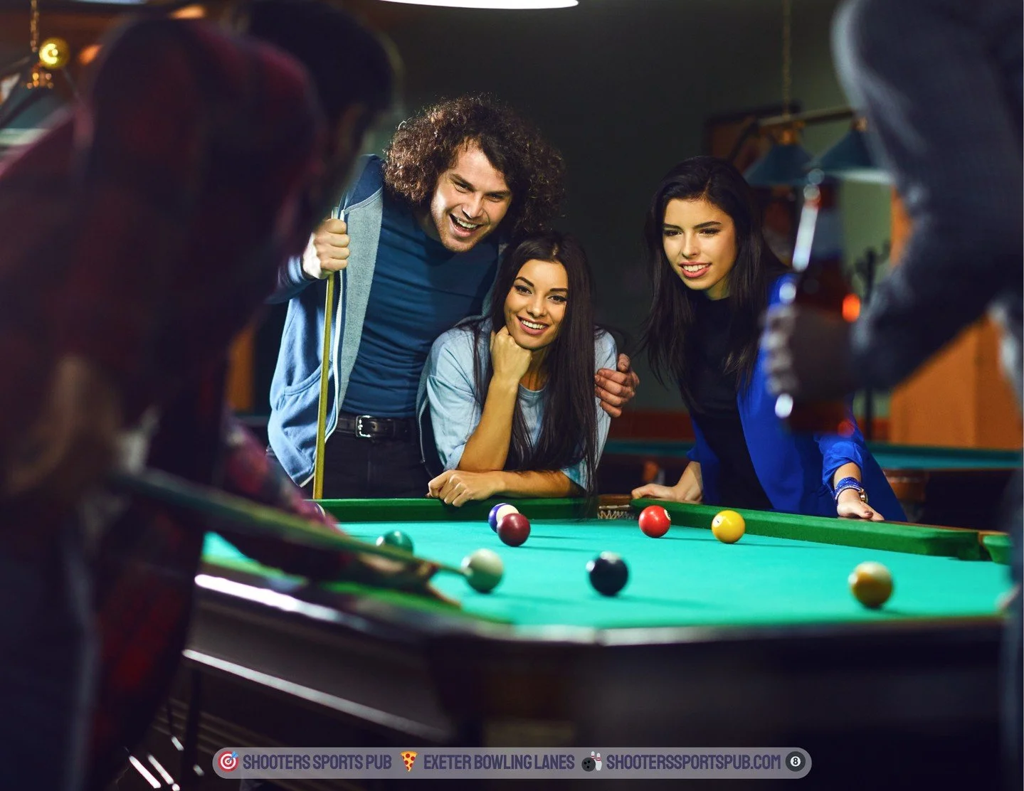 Not everyone comes for the same reason.⁠
Some people watch the game. Some people rack the balls. Some people do both. However you play it, there&rsquo;s room to settle in and make a night out of it.⁠