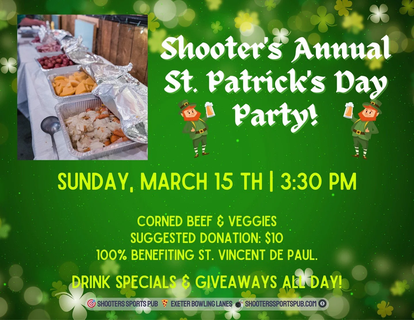 Today's the day! Get your Irish on and come on down!