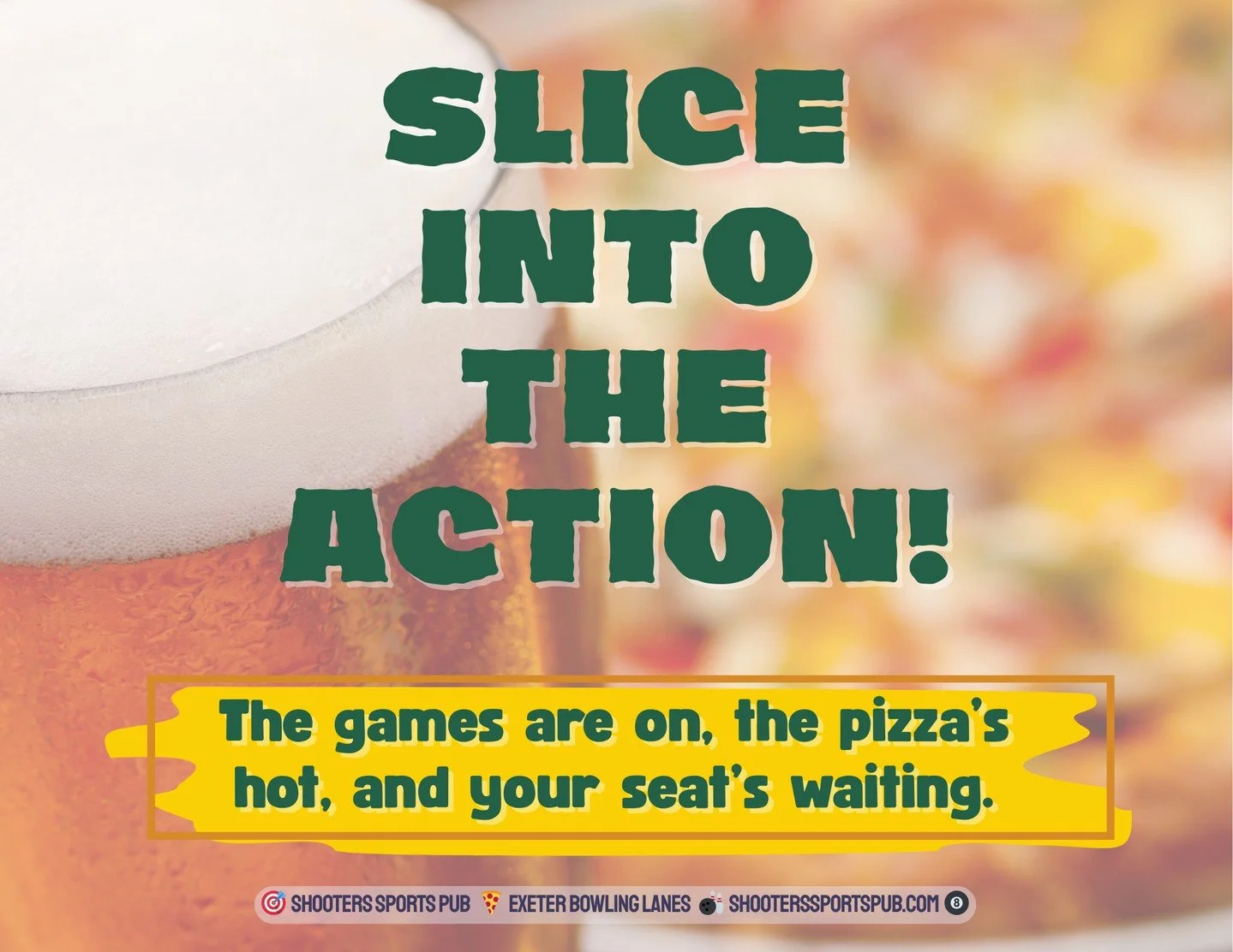 Weeknight crowd, this one&rsquo;s for you.⁠
Games on the TVs, pizza hitting tables, and plenty of space to sit down and actually watch. ⁠
Easy stop after work if you&rsquo;re coming from Exeter, Stratham, or just passing through.⁠
