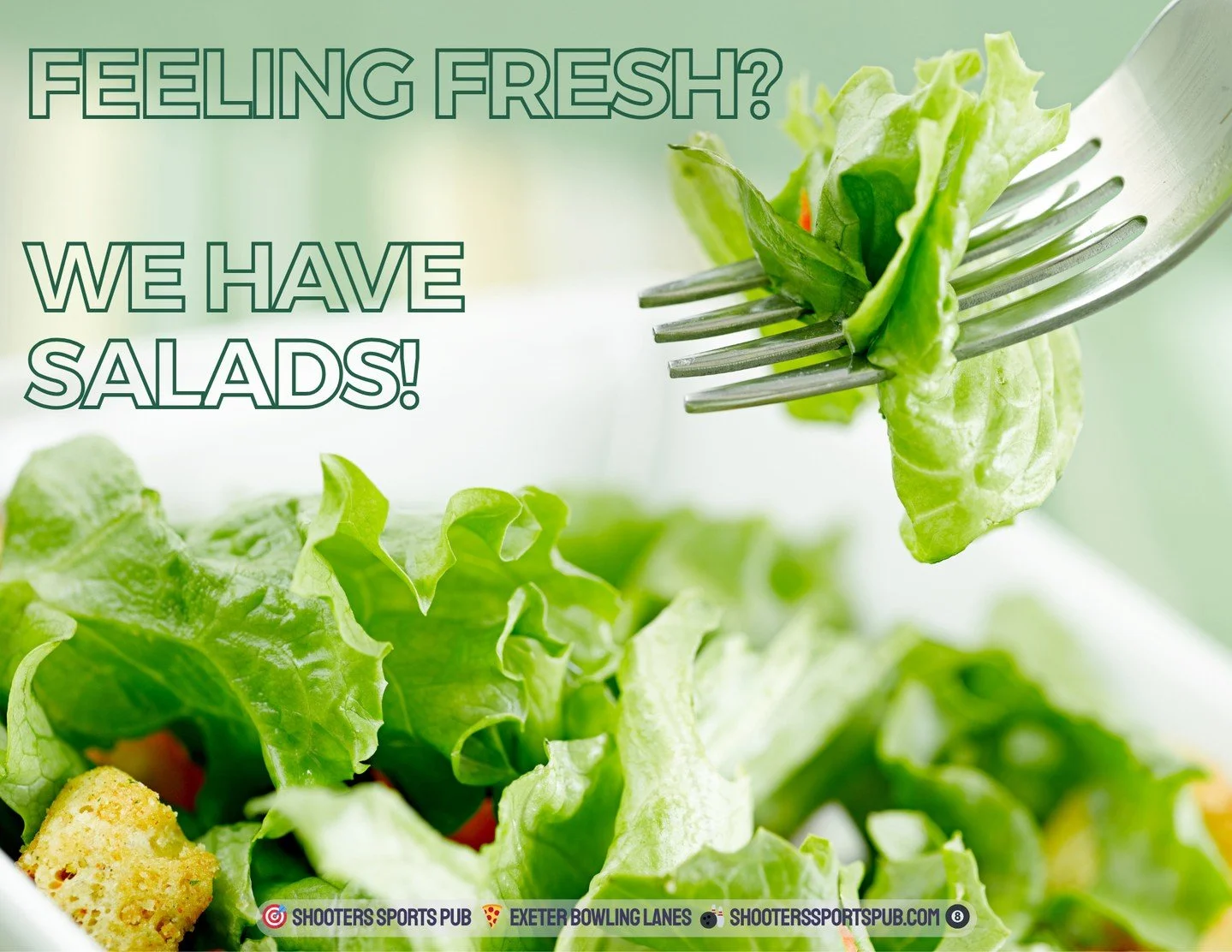 Spring&rsquo;s trying, winter&rsquo;s still here.⁠
Either way, salads are on the menu if you&rsquo;re in the mood for something lighter.⁠