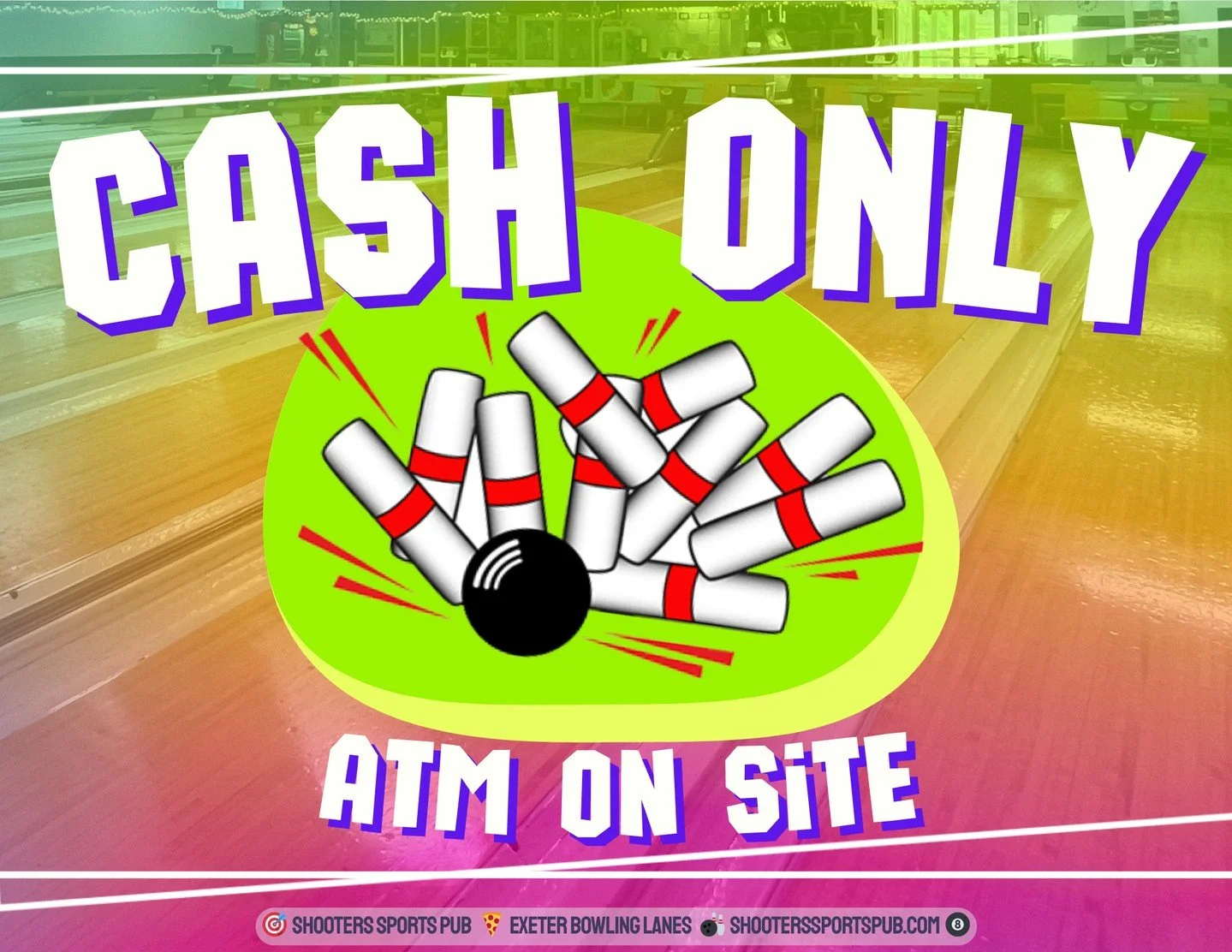 Cash only.⁠
ATM on site.⁠