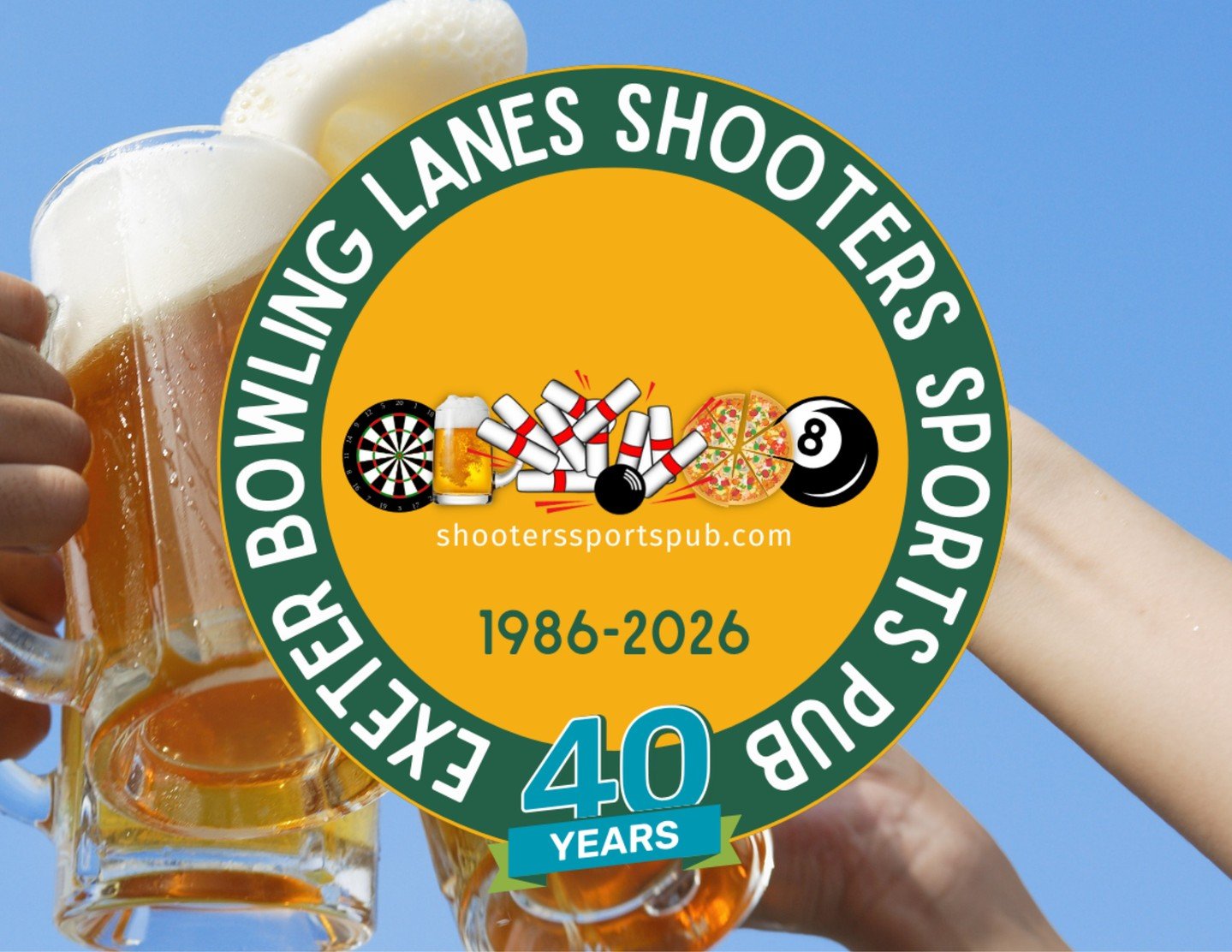 40 Years of Shooters⁠
1986 to 2026.⁠
Forty years of this place.⁠
Same building. Different stories. A lot of the same faces.⁠
If you&rsquo;ve been coming here for ten, twenty, thirty of those years, you&rsquo;re part of it.⁠