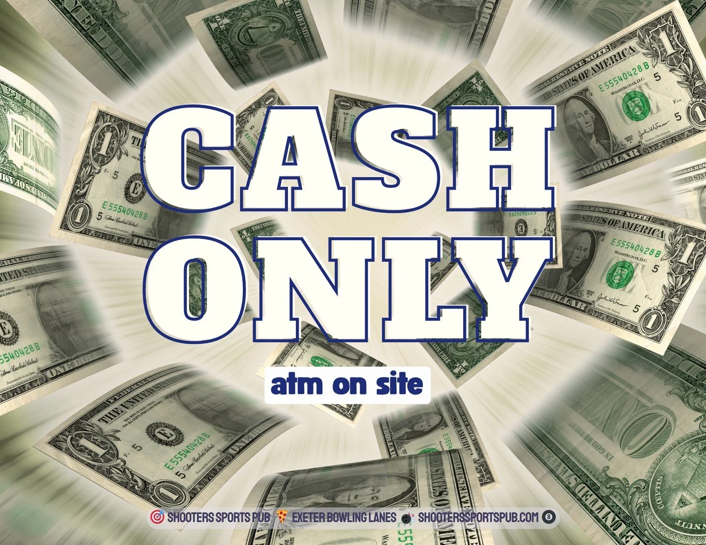 We&rsquo;re cash only on site.⁠
There&rsquo;s an ATM here if you need it.⁠