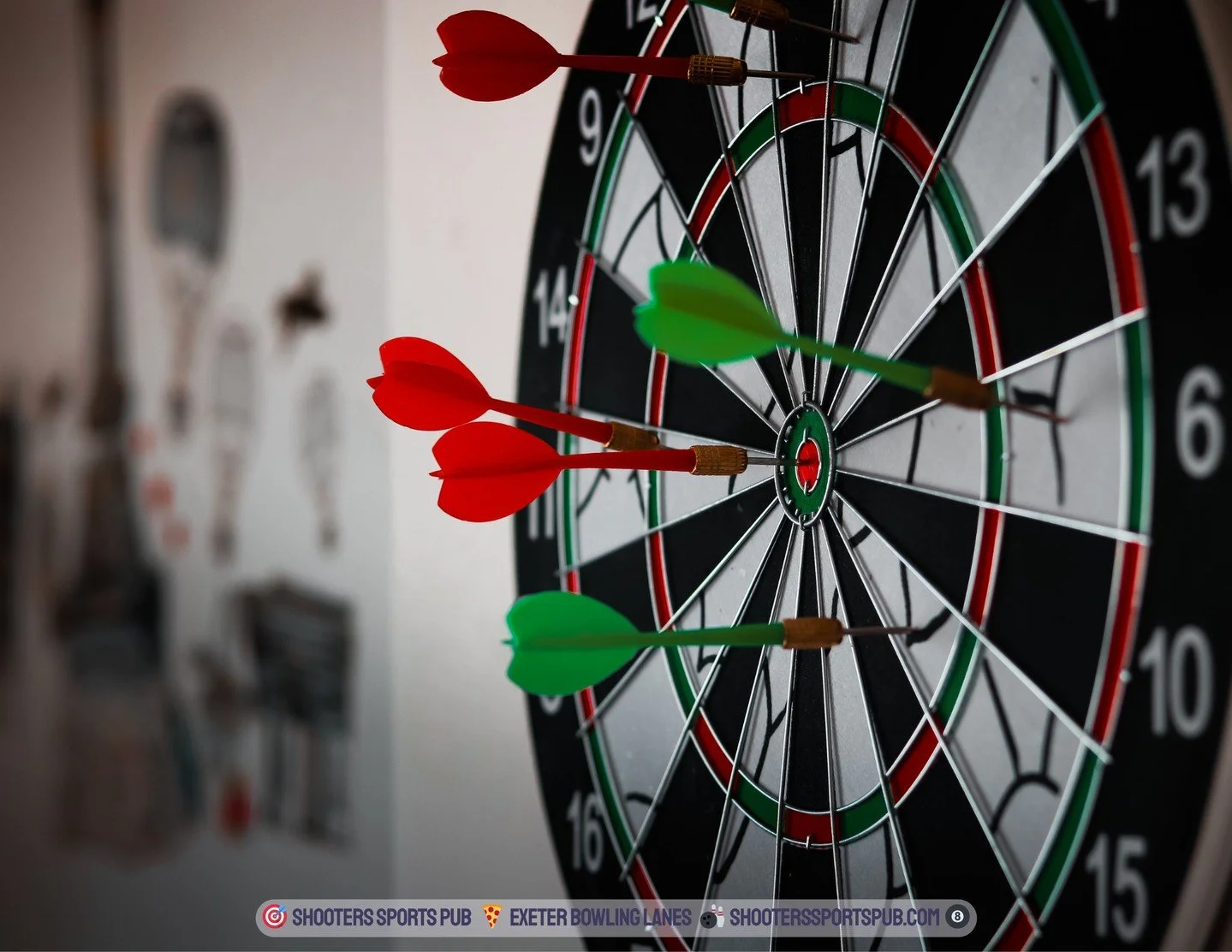 If the board&rsquo;s open, go ahead.⁠
House darts are behind the bar.⁠
21+.⁠