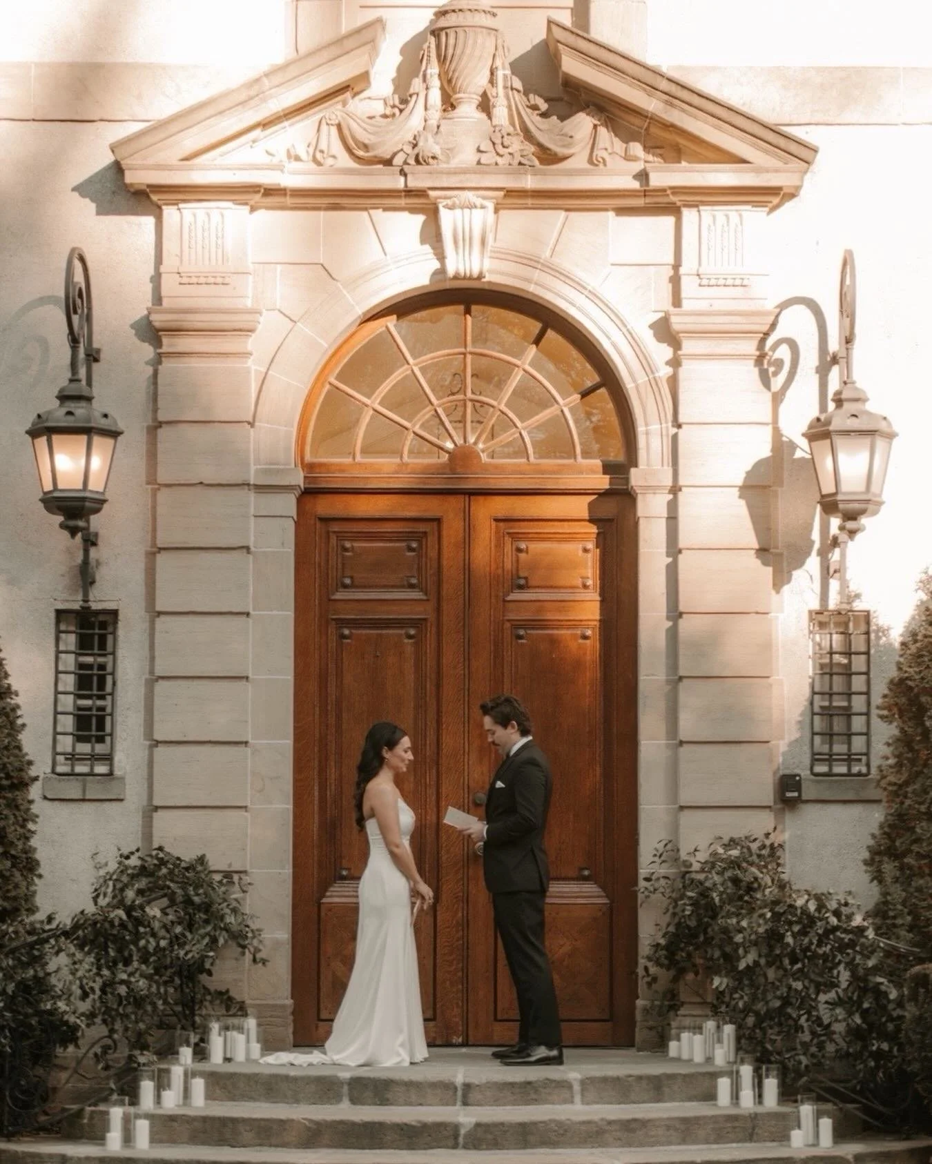Private vows will always have a special place in my heart. 

Venue: @glenmanorhouse 
Photo: @talesofsonder 
Dress: @thelovelybride, by @sarahseven 
Florals: @backyardbloomsri 
Suit: @menswearhouse 
Make-Up: @alinesarkisbeauty 
Hair: @bellavitasalon.w