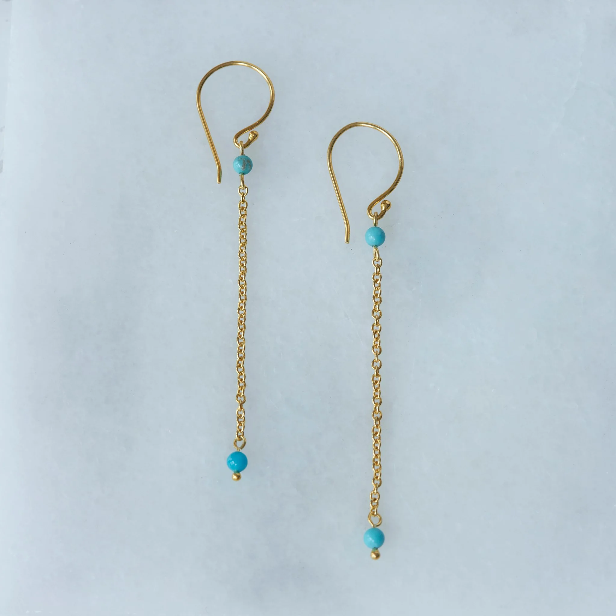 Turquoise Chain Earrings