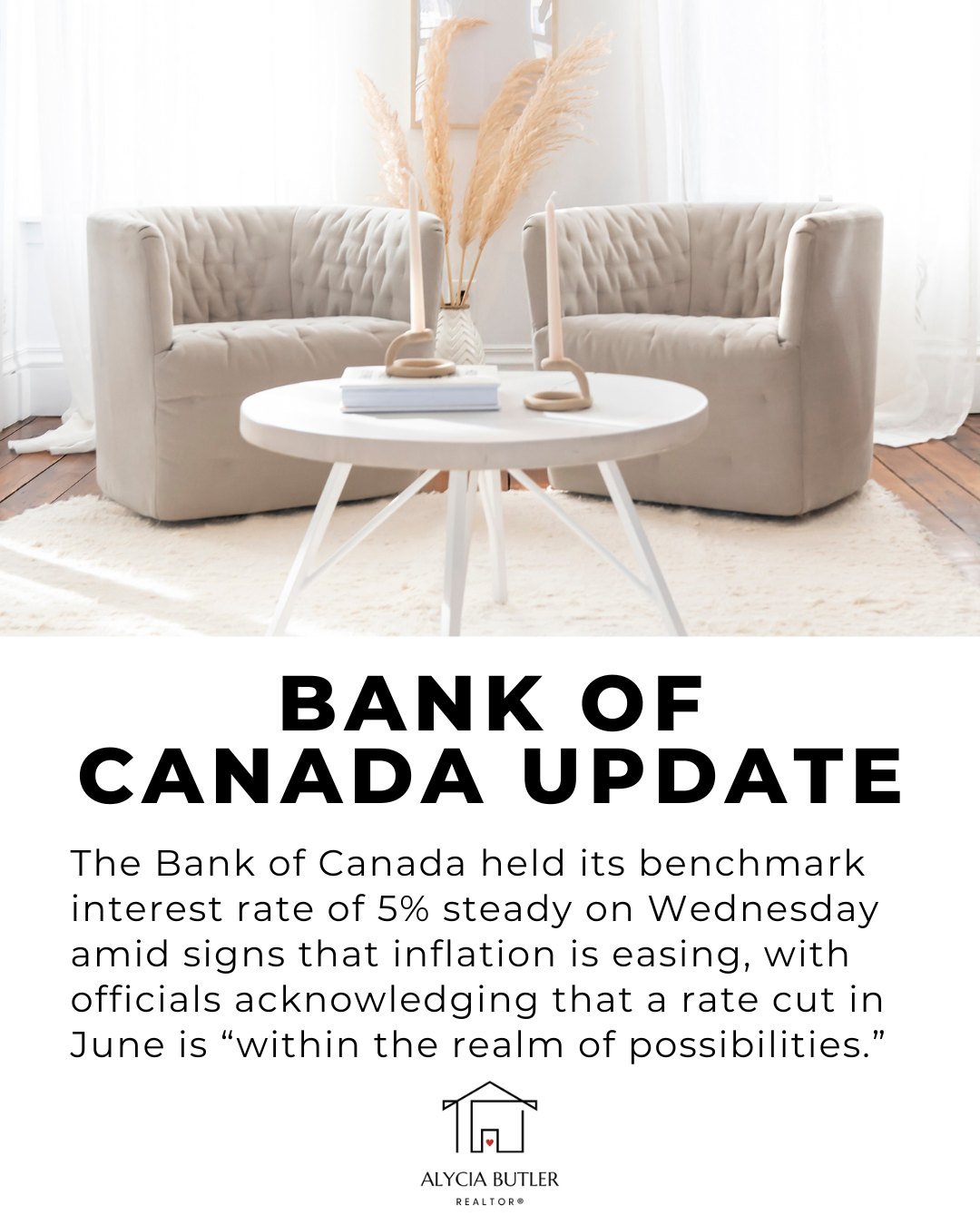 Here is an excerpt from the official Bank of Canada press release:

&quot;The Bank expects the global economy to continue growing at a rate of about 3%, with inflation in most advanced economies easing gradually. 

&bull; Economic growth is forecast 
