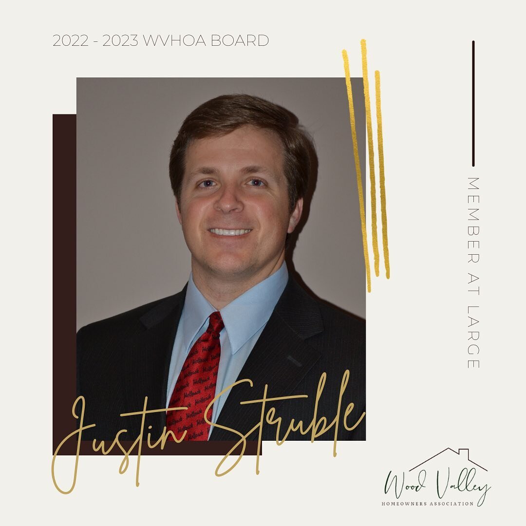 ✨𝗠𝗲𝗲𝘁 𝘁𝗵𝗲 𝗪𝗩𝗛𝗢𝗔✨⁣
⁣
Justin and his beautiful wife, Kim, have lived in Wood Valley since 2016. They have three daughters. He loves the neighborhood and his wonderful neighbors. ⁣
⁣
Justin is a Financial Planner at BSG Advisers. He wanted t