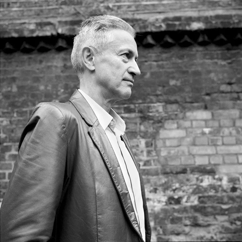 Black and white portrait man