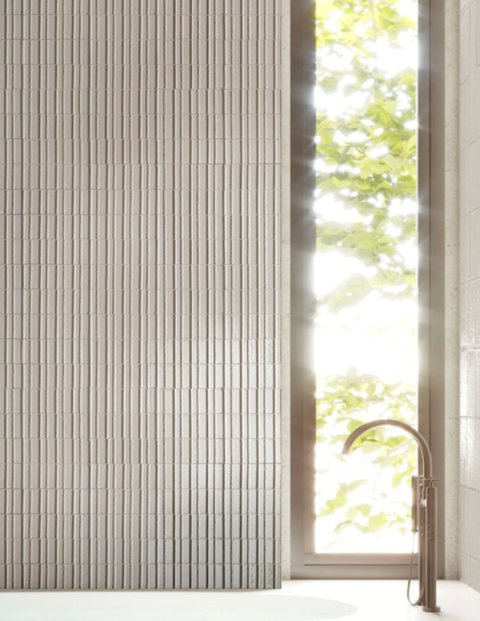 Sarmento Collection features a linear relief option and plain field tile option
Featured Tile: Arden 3x8 Plain & Arden 3x8 Linear Deco⁠