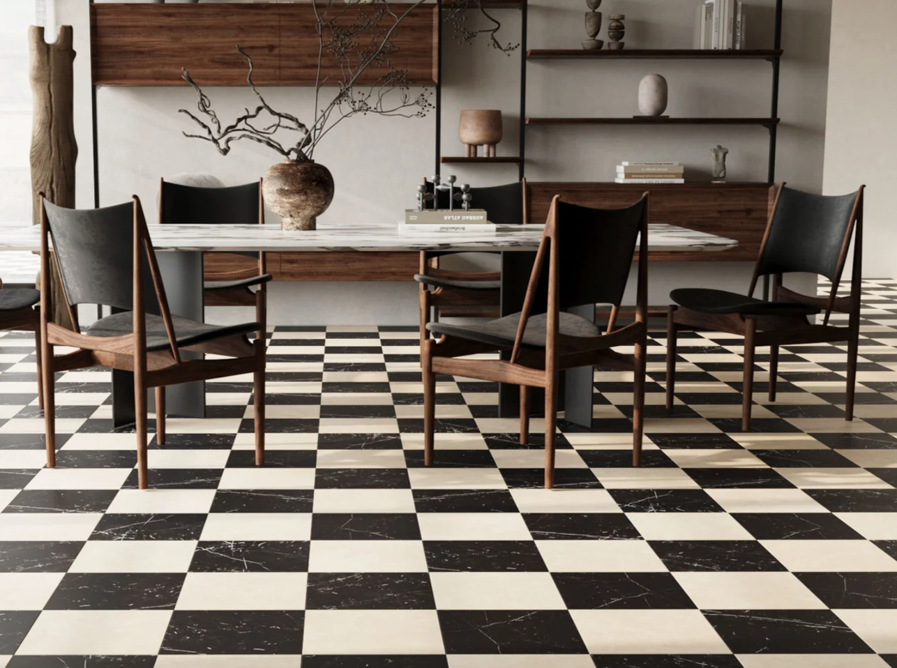 Renaissance collection - LARGE FORMAT STONE-LOOK PORCELAIN, install one color or install in a checkerboard format in 5 colors, 2 finishes and 4 sizes. Beautiful variation.
Available in Calacatta, Marfil, Armani Grey, Armani Bronze, Nero Marquina.
