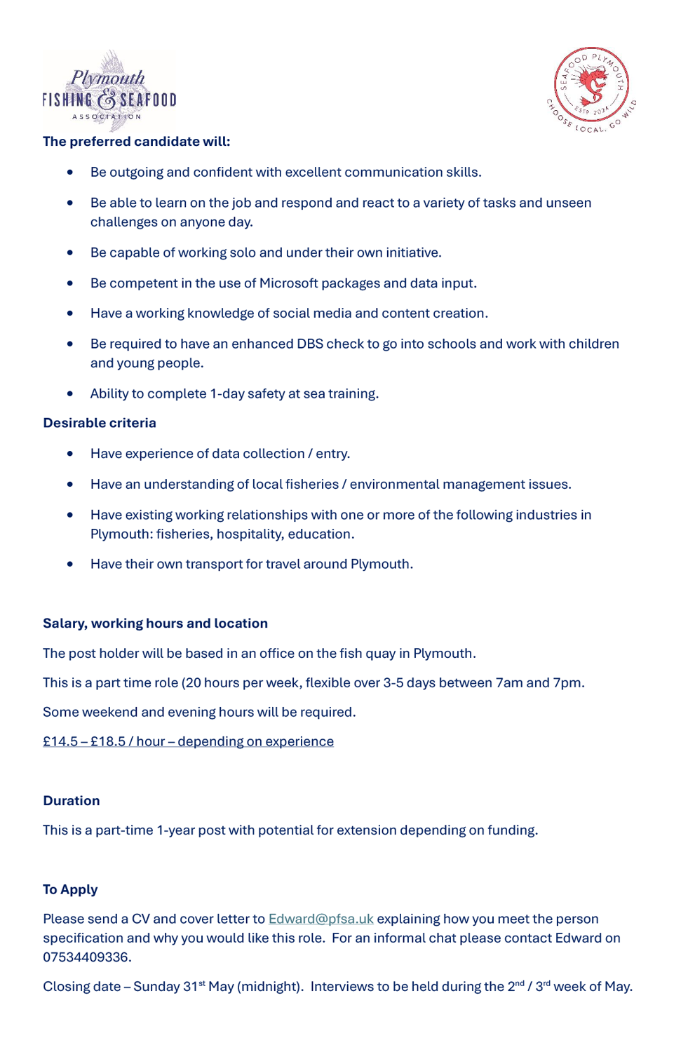 PFSA - Fisheries Liaison and Promotion Role