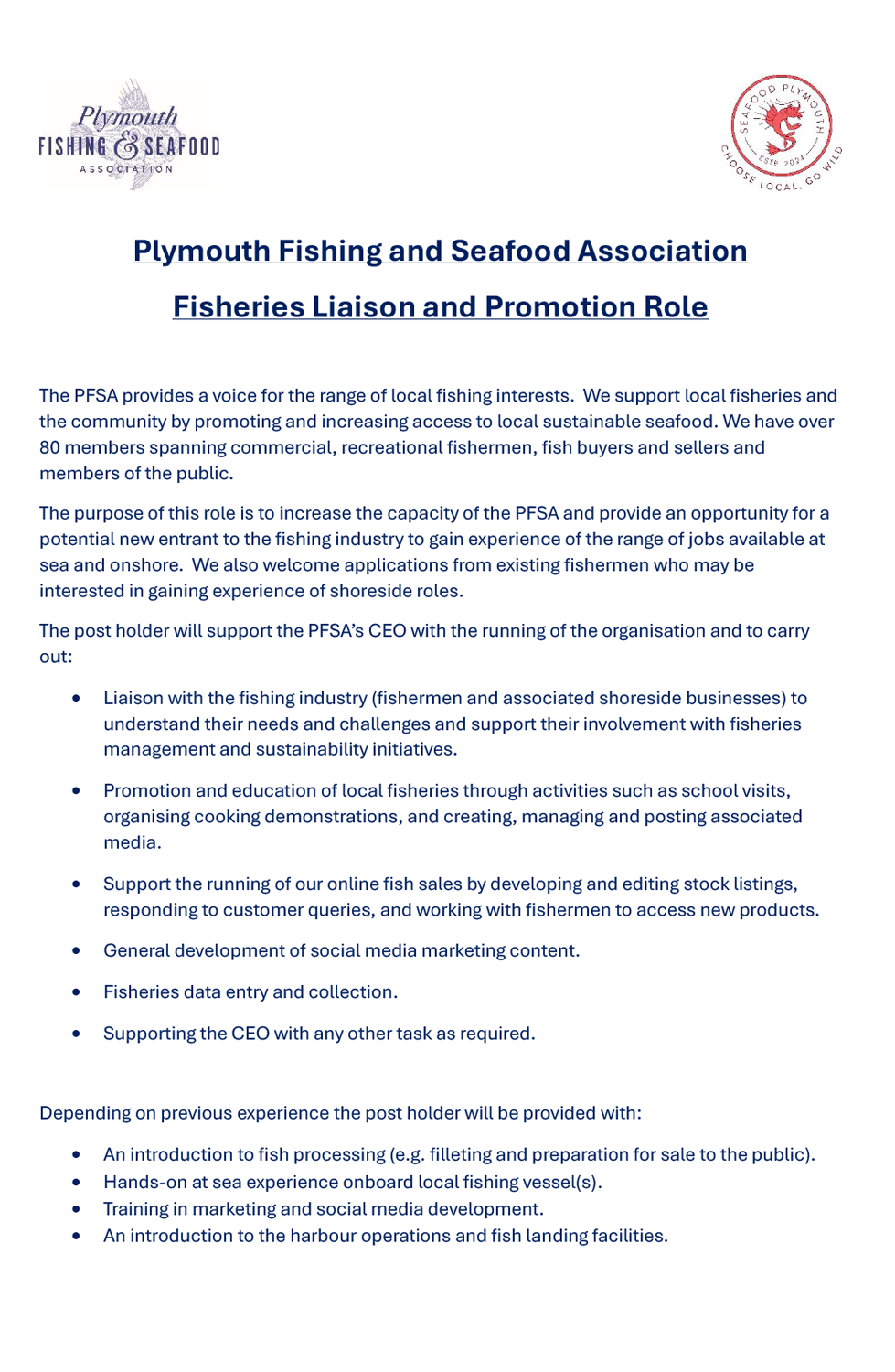 PFSA - Fisheries Liaison and Promotion Role